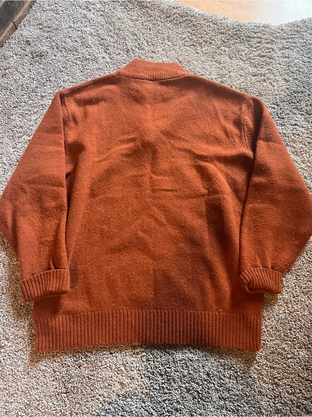 Jos. A. Bank Men's Rust Orange Quarter-Zip Sweater